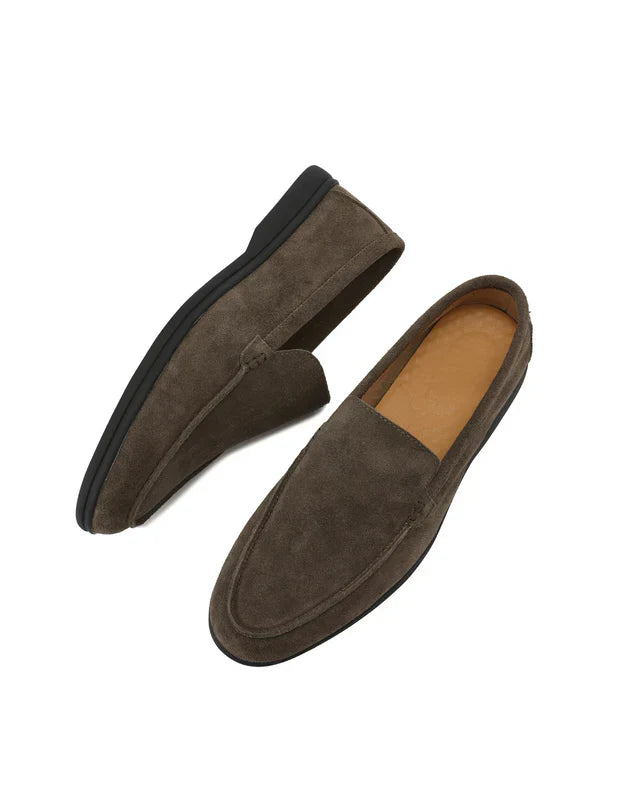 Premium Suede Loafers - Black Soles